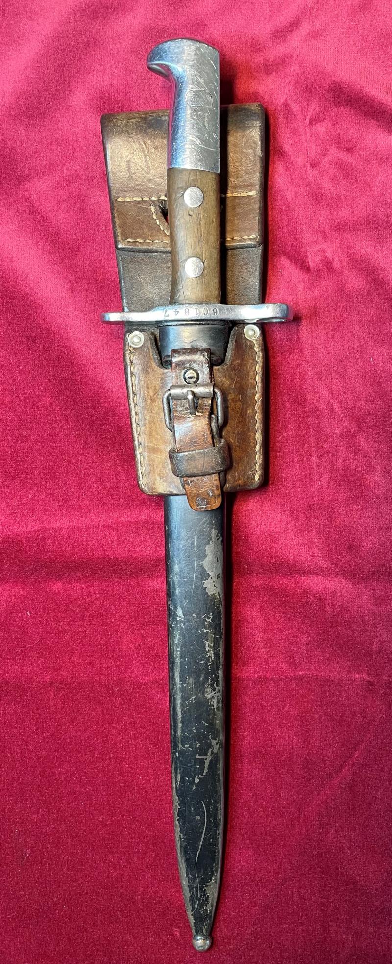 Swiss bayonet M1918 (Schmidt-Rubin) Elsener Schwyz with frog