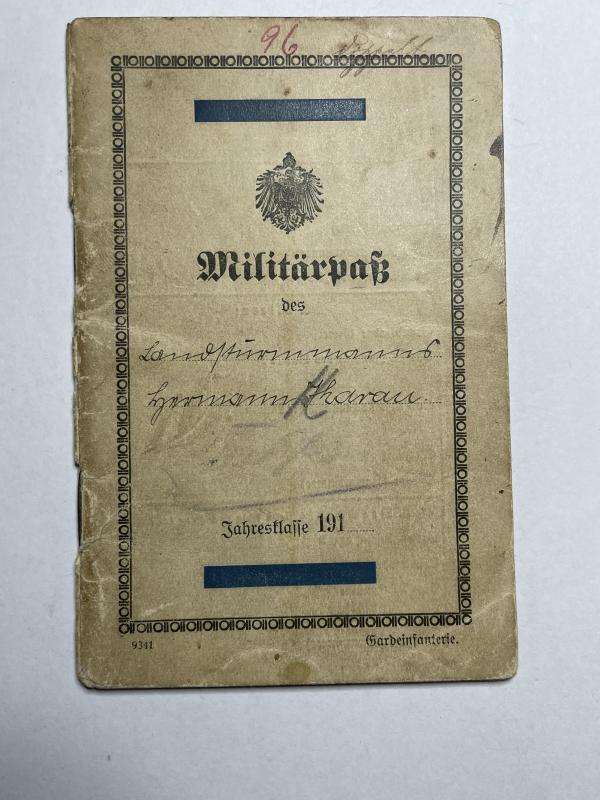 Military pass WW1 Replacement battalion 3rd Guards Regiment on foot 3rd company