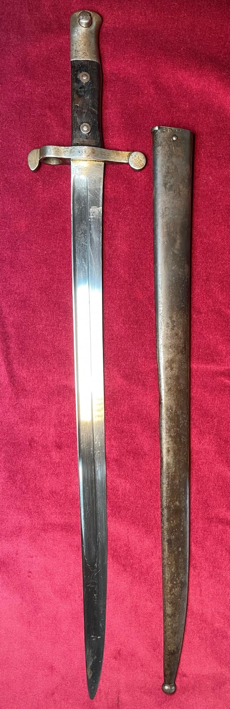 Portuguese Steyr M1885 Guedes/ M1886 Kropatcheck bayonet