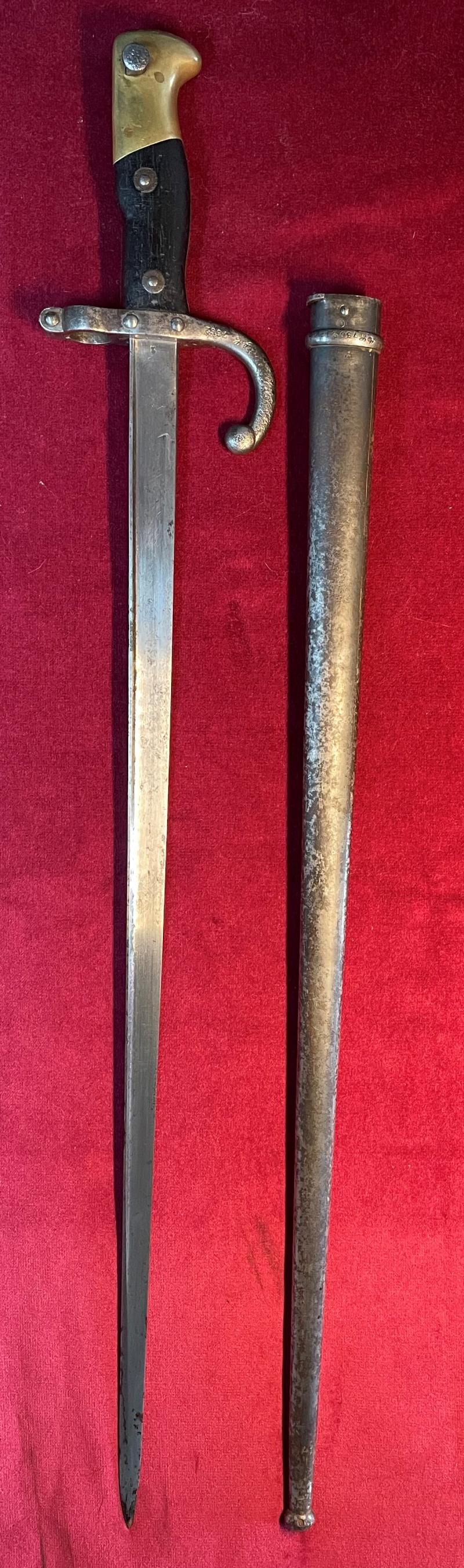 M1874 French Gras sword Bayonet - Number equal!