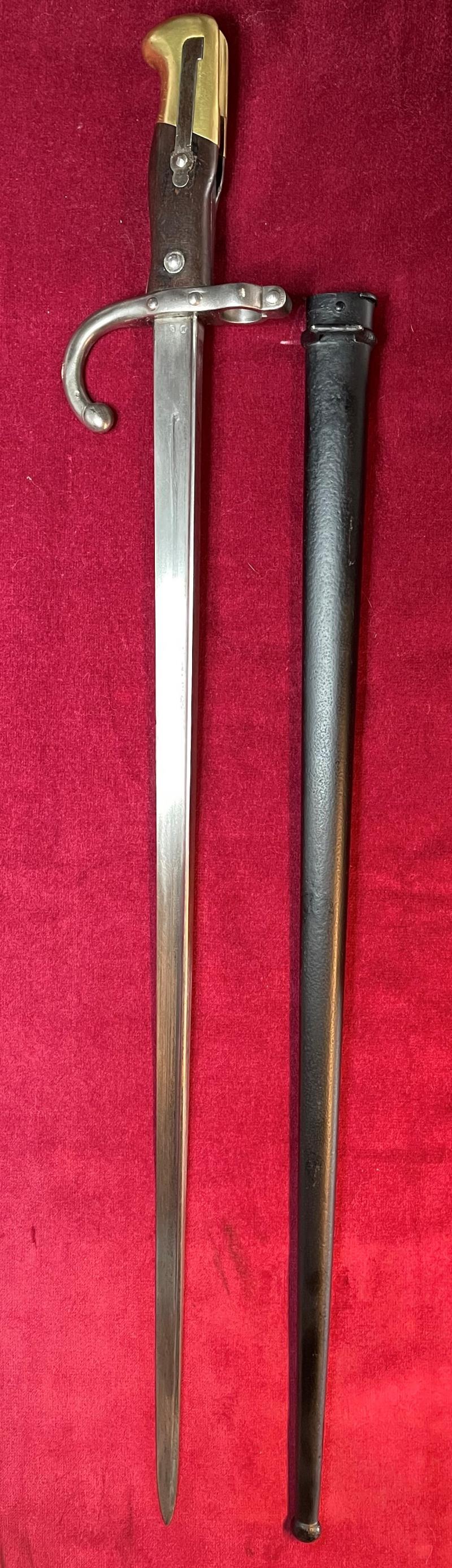 M1874 French Gras sword Bayonet - St. Etienne 1876