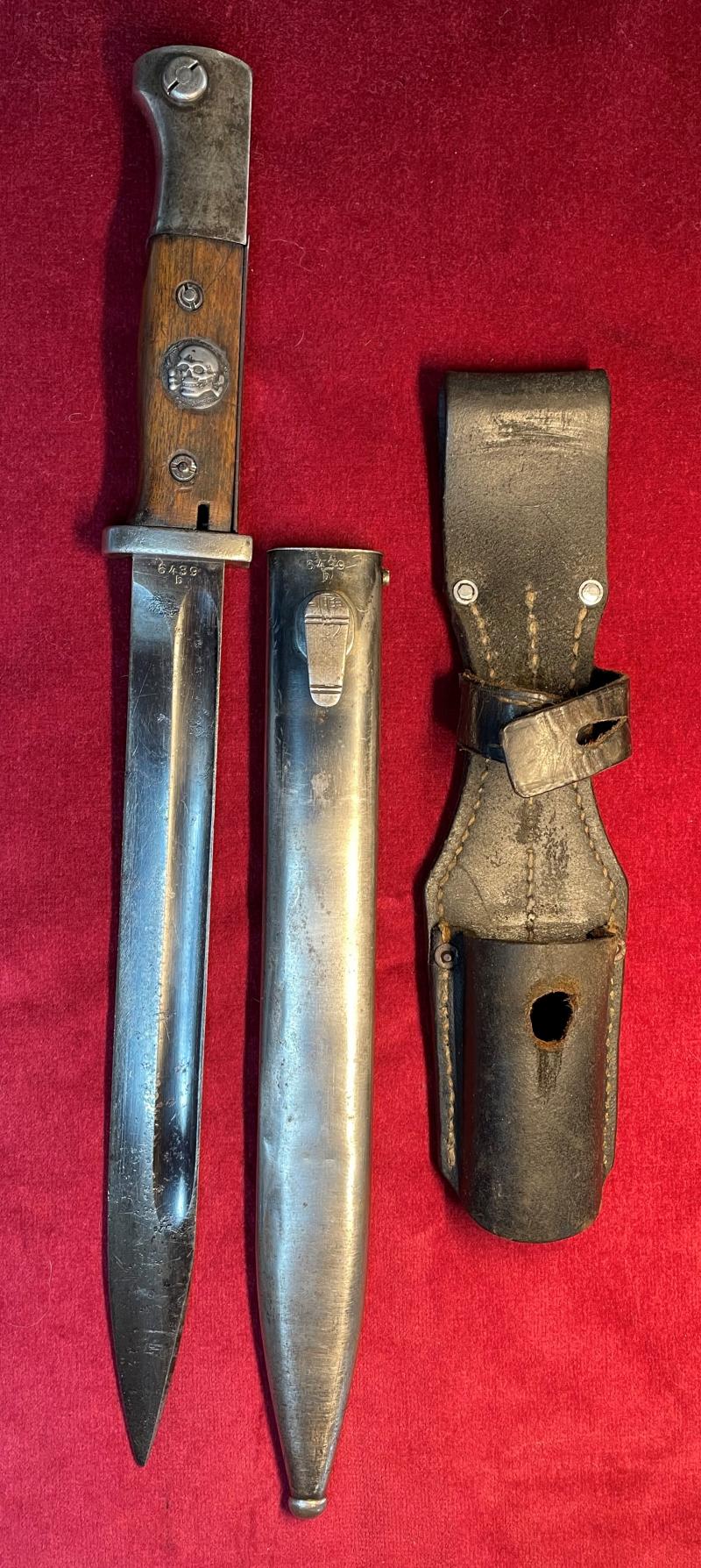 Very rare K98 (84/98) Mauser Skull Bayonet from Elite-Diamond Matching numbers!