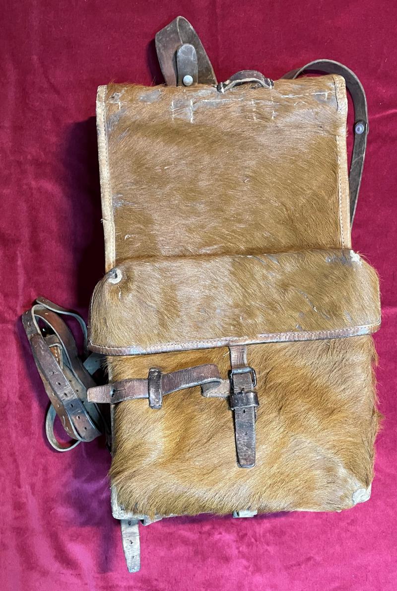 Swiss Army Cowhide Backpack with front pocket - Model 1939