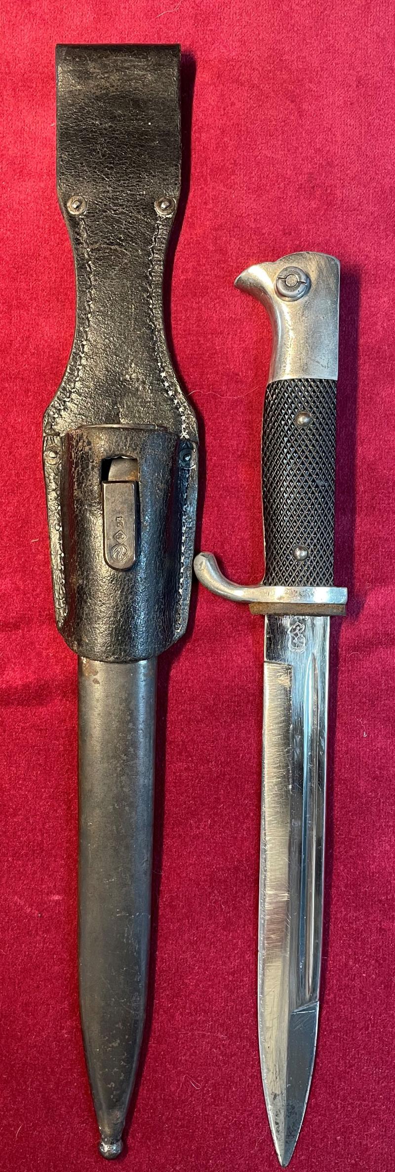 Wehrmacht K98 artilley dress bayonet WKC