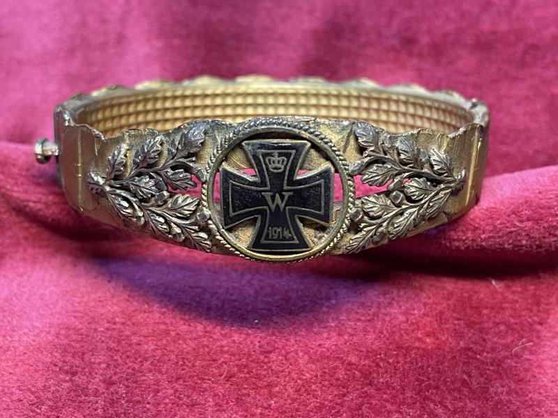 WWI Kaiser Reich Trench art patriotic bracelet 1914