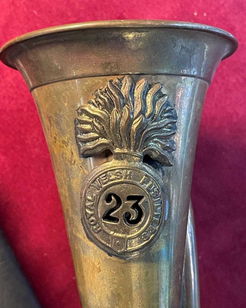 WWI British 23rd Foot Royal Welsh Fusiliers bugle