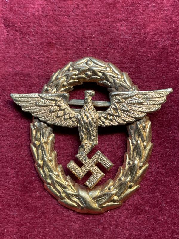 3rd Reich German early Police hat eagle.