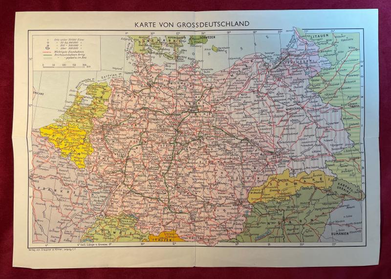 3rd Reich Karte von Großdeutschland