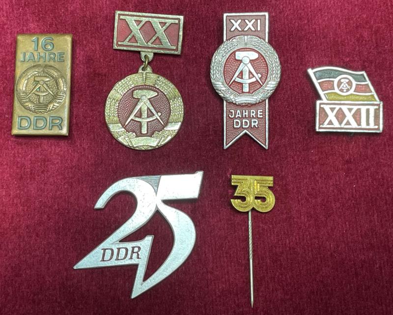 DDR Verscheidene jahrestag-abzeichen der DDR