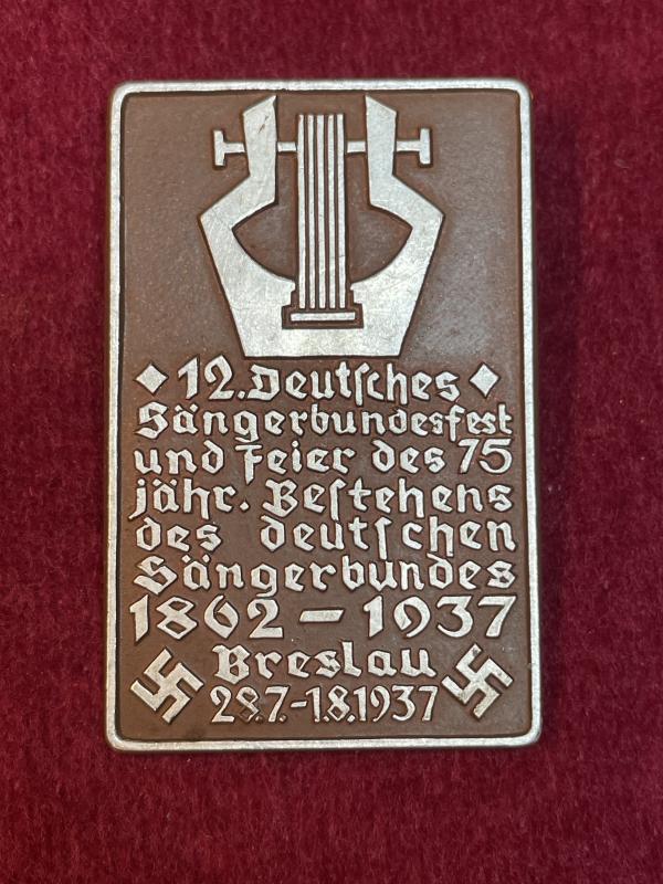 3rd Reich Sängerbundesfest 75. Jähr Breslau