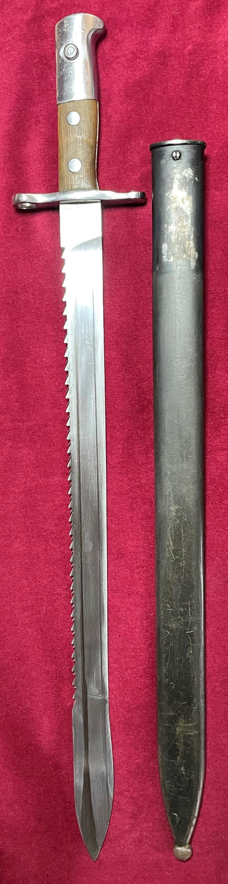 Swiss Pioneer sawback bayonet M1914