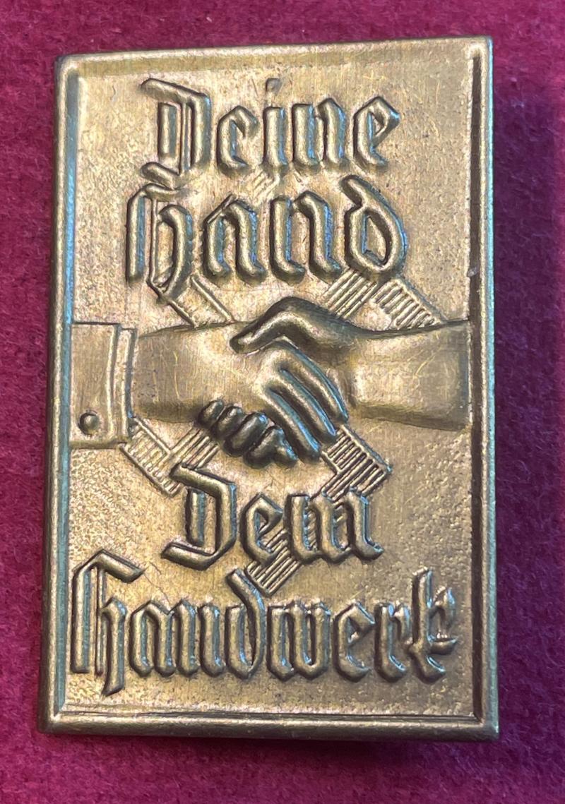 3rd Reich WhW DAF Deine Hand Dem Handwerk