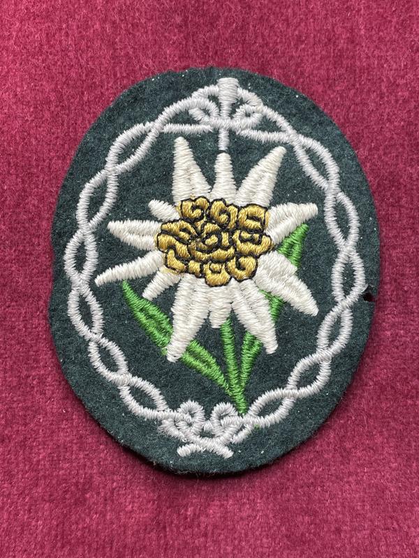 3rd Reich Wehrmacht Gebirgsjäger sleeve insignia wool Edelweiss