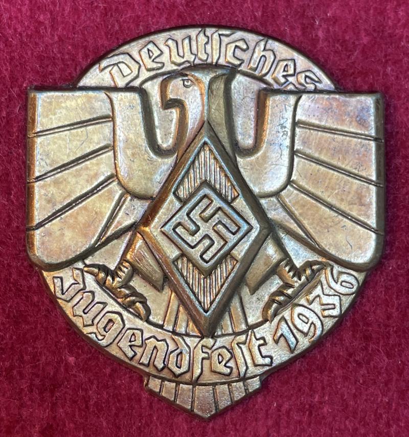 3rd Reich HJ Deutsches Jugendfest 1936 abzeichen