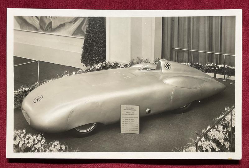 3rd Reich Postkarte Mercedes-Benz Austellung Berlin 1937