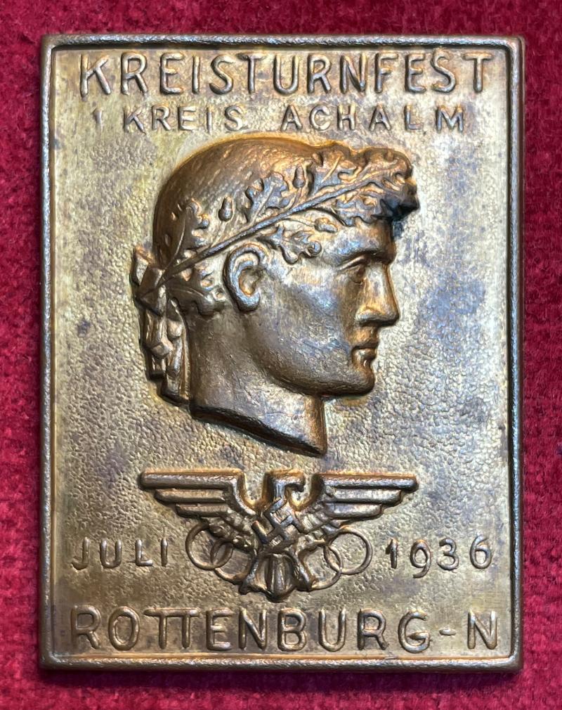 3rd Reich Kreisturnfest Rottenburg-Nord abzeichen