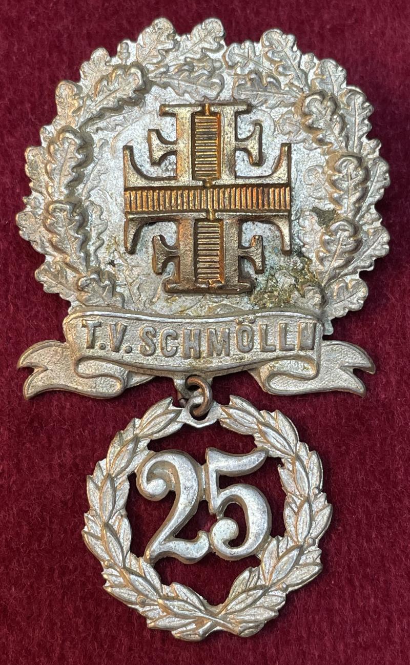 Kaiserreich Turnverein Schmölln Silbern 25. Jährige mitgliedschaft