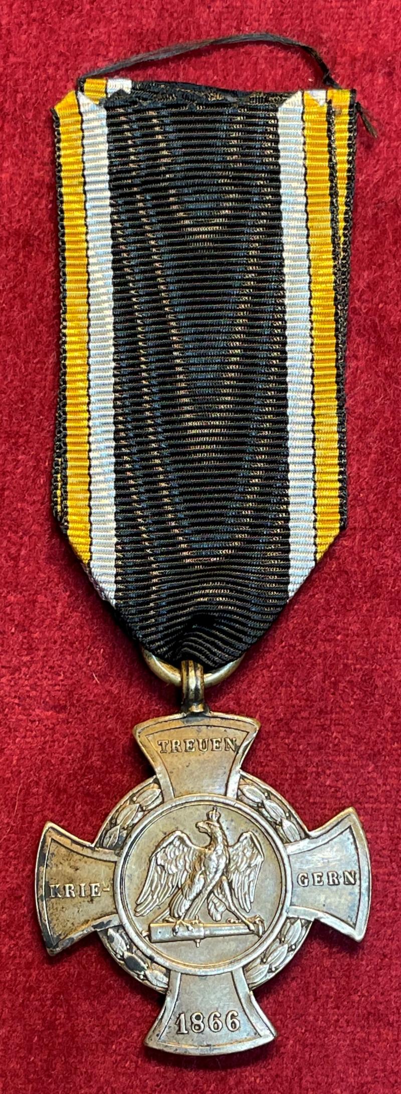 Preussen Erinnerungskreuz 1866 Treuen Kriegern