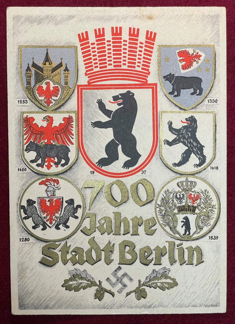 3rd Reich Postkarte 700 Jahre Stadt Berlin 1937