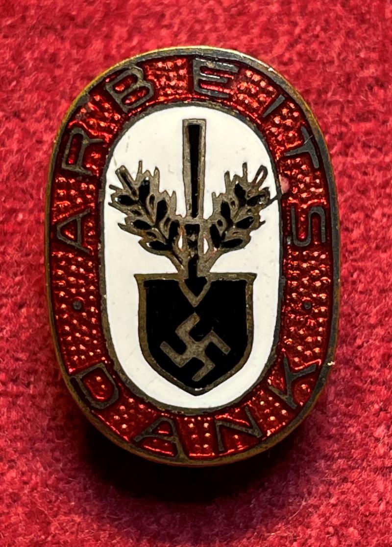 3rd Reich RAD Arbeits Dank broche 1. form