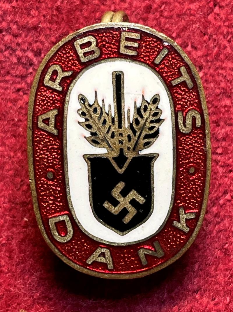 3rd Reich RAD Arbeits Dank broche 1. form