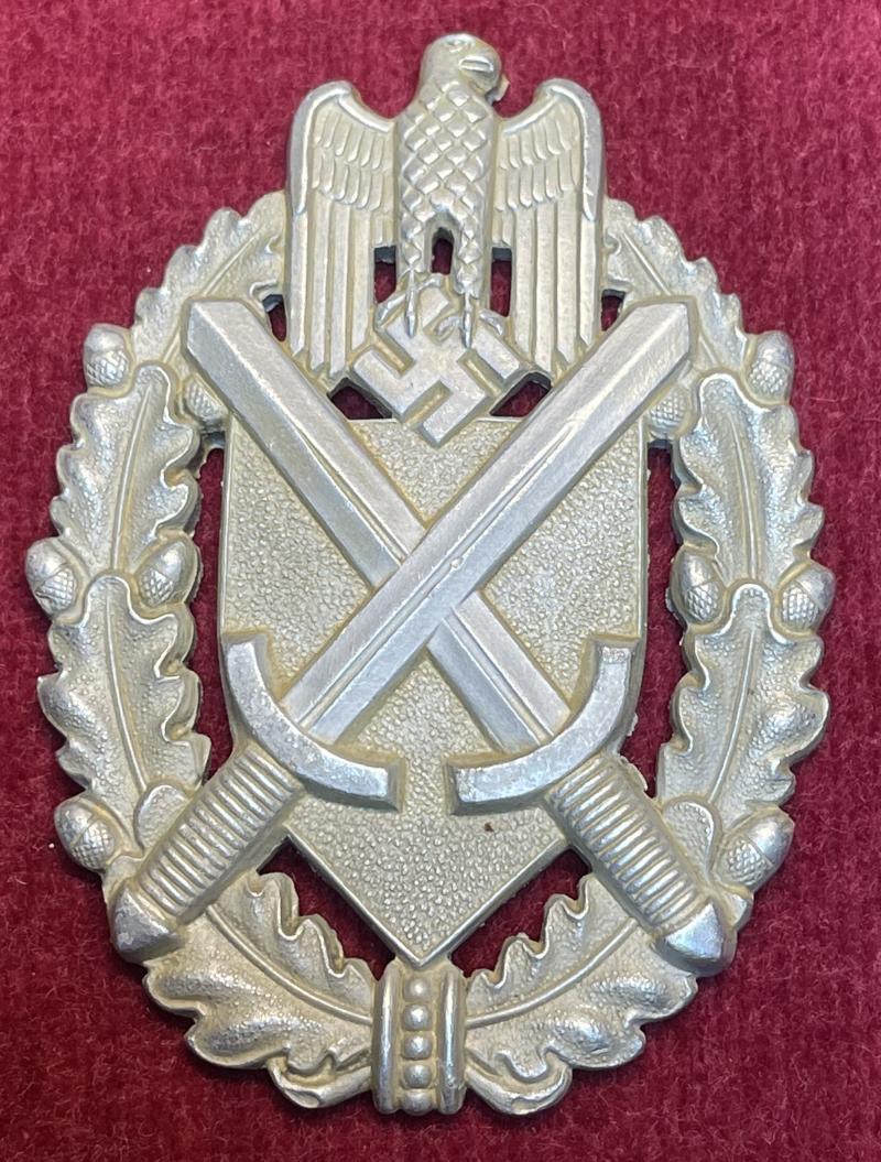 3rd Reich Wehrmacht Metallauflage Schützenschnur 5. Stufe Infanterie
