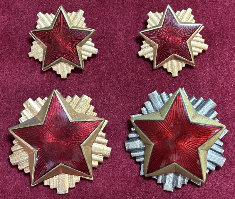 Yugoslavia Army Officer cap badges (4 pcs)