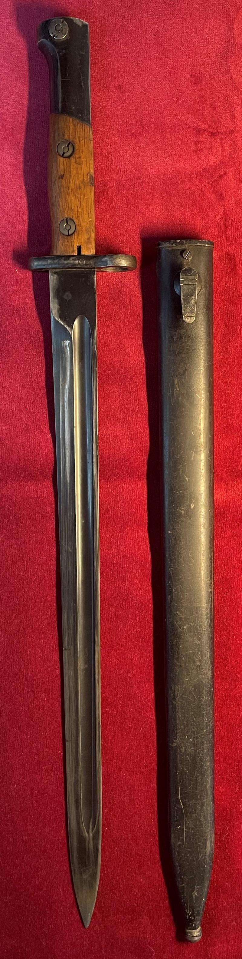 Belgium M1924 Mauser export sword bayonet