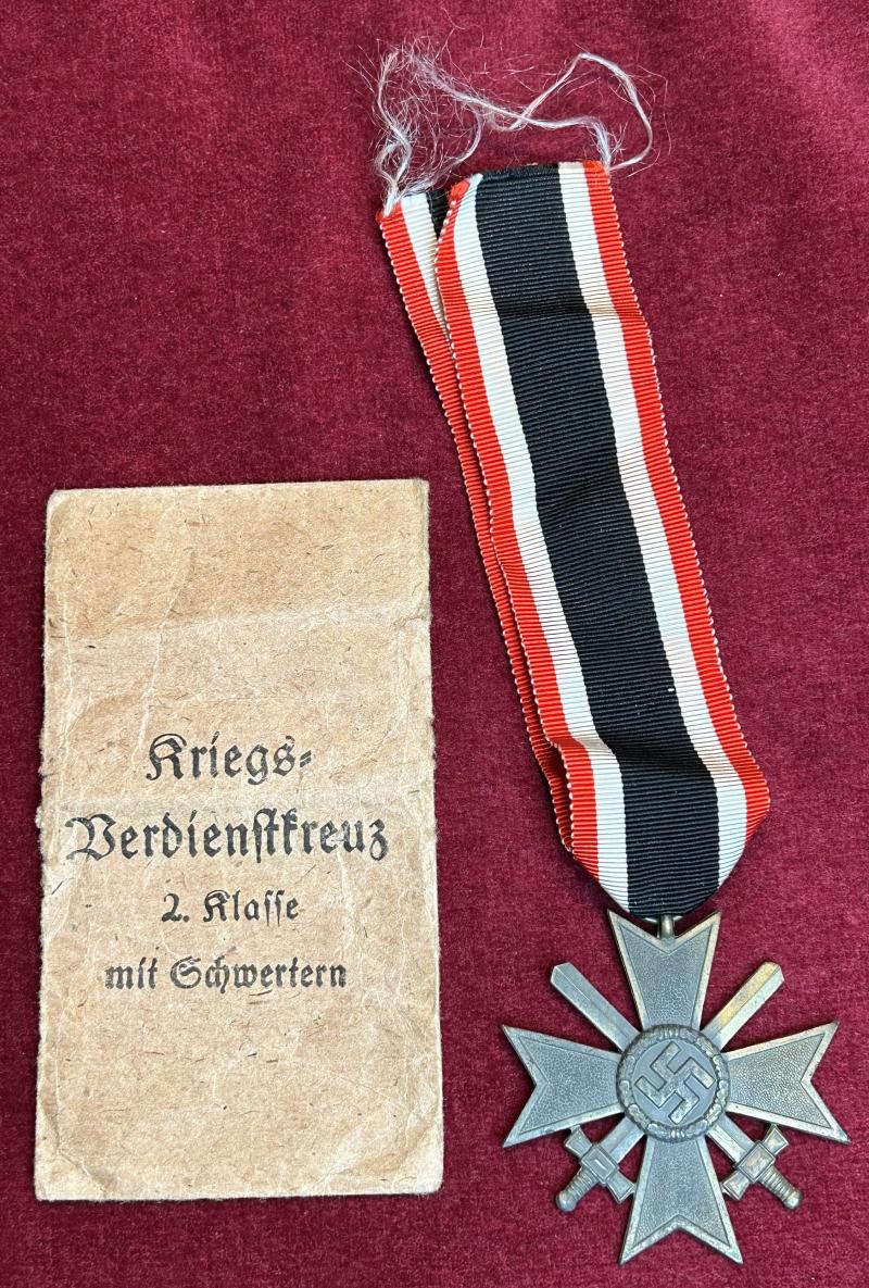 3rd Reich KVK mit Schwertern 2. Klasse, 1939 mit Tüte