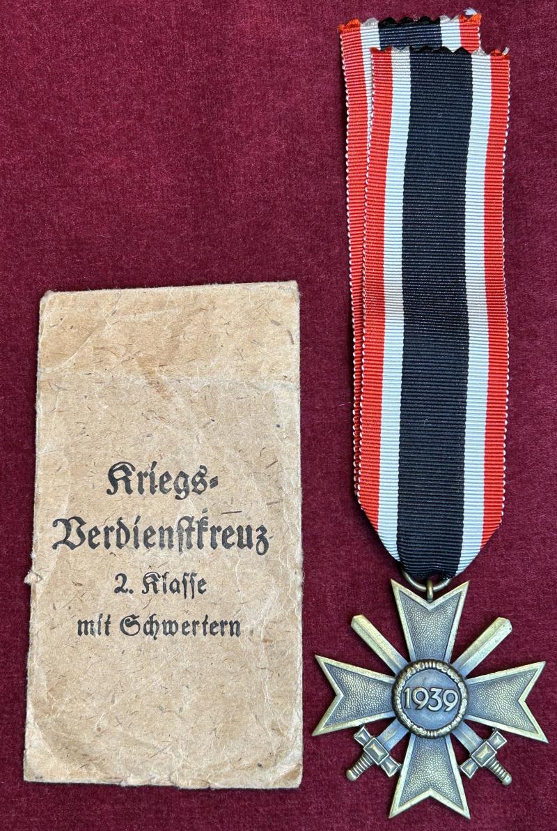 3rd Reich KVK mit Schwertern 2. Klasse, 1939 mit Tüte