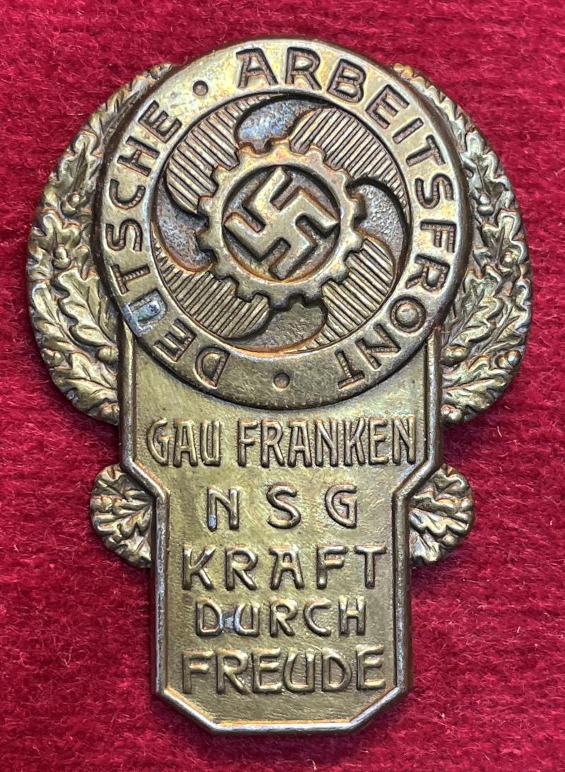 3rd Reich DAF Gau Franken NSG/ KDF abzeichen