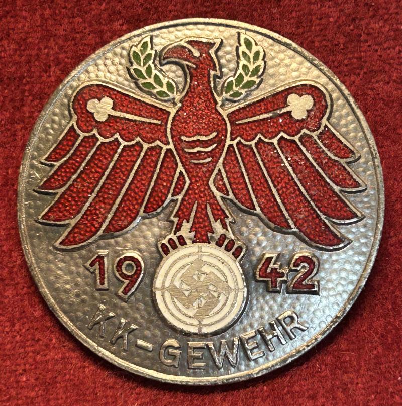 3rd Reich Standschützenverband Tirol-Vorarlberg Gauleistungsabzeichen in Silber 1942 