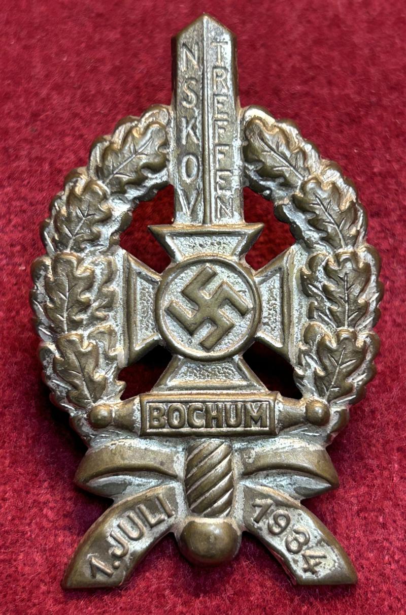 3rd Reich NSKOV Treffen Bochum 1934 abzeichen