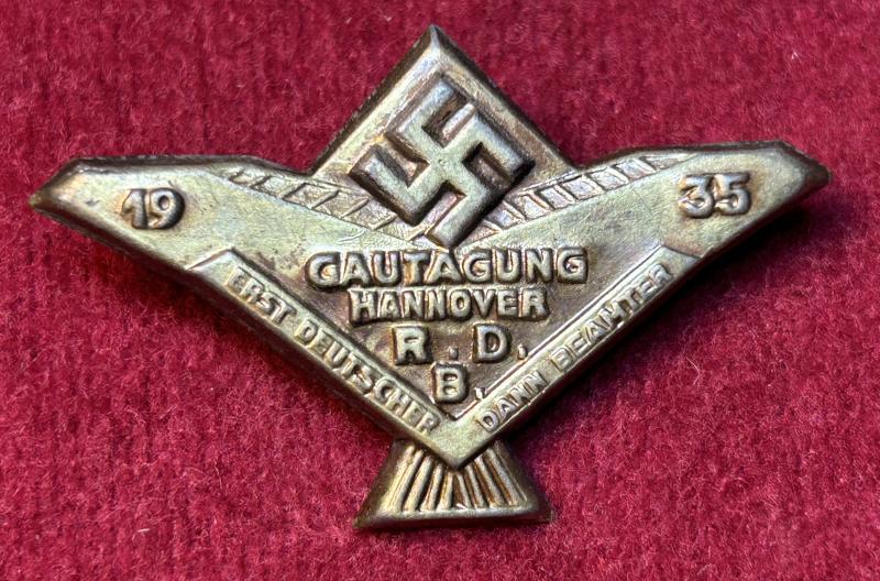 3rd Reich RDB Gautagung Hannover 1935 abzeichen