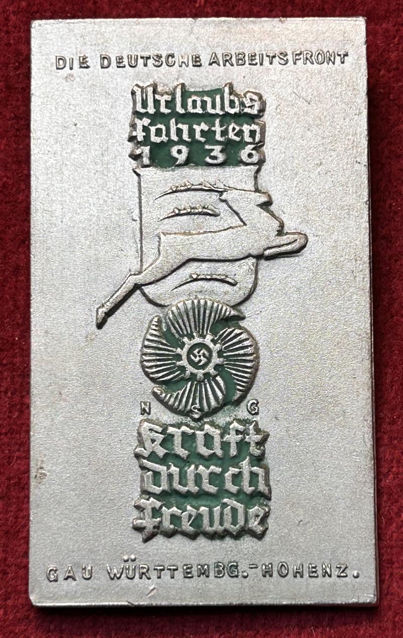 3rd Reich DAF/ NSG Kraft Durch Freude 1936 Abzeichen