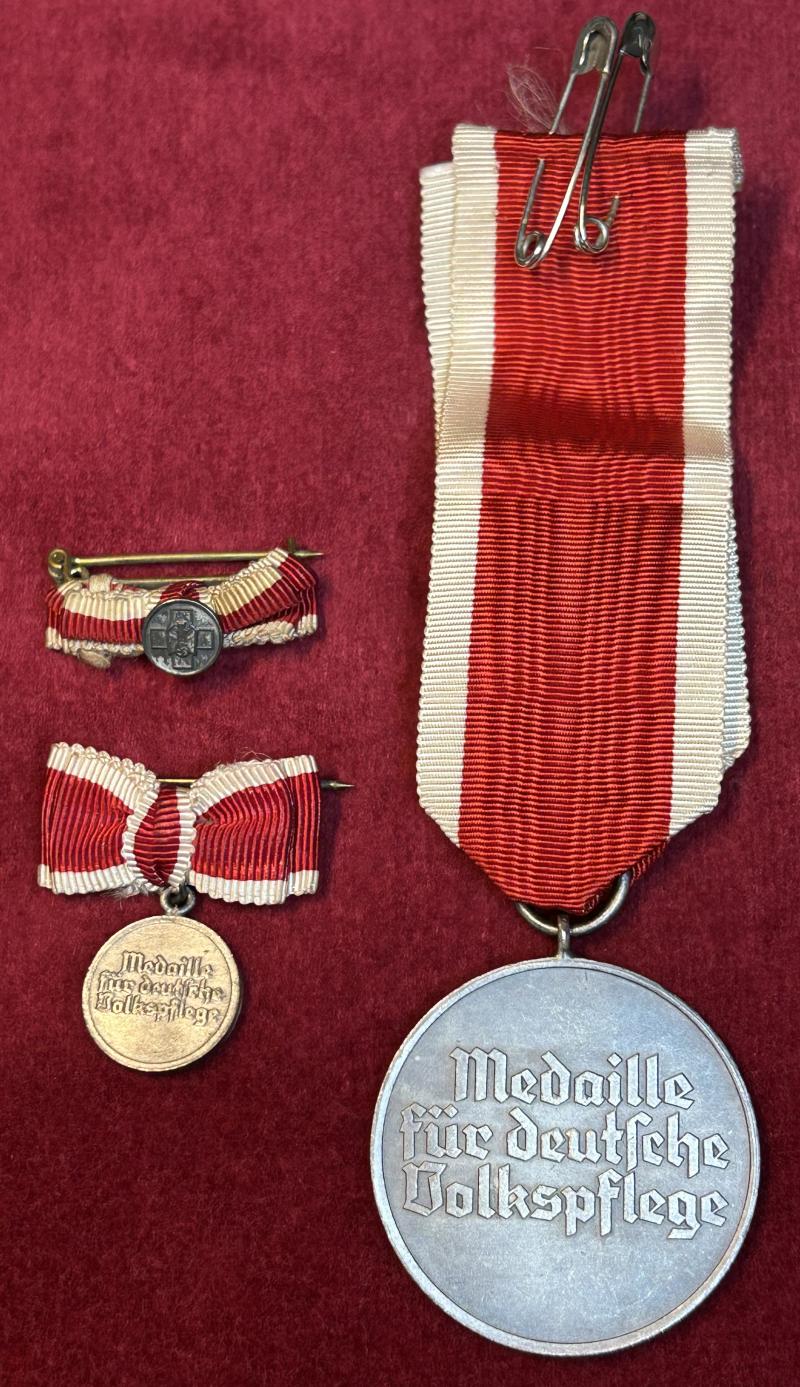 3rd Reich Medaille für Deutsche Volkspflege mit Miniaturen