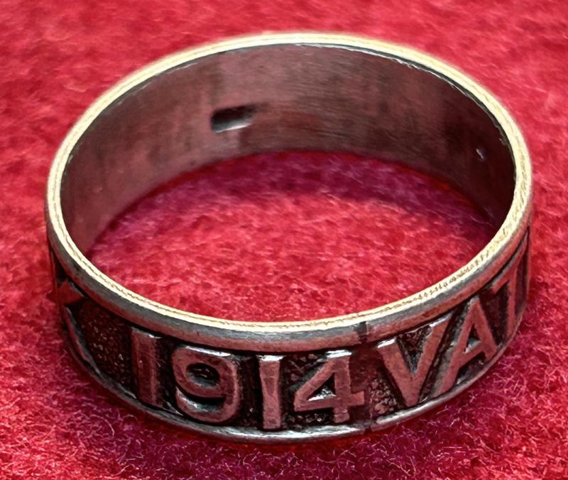 Kaiserreich Patriotischer Silbern Vaterlandsdank 1914 ring