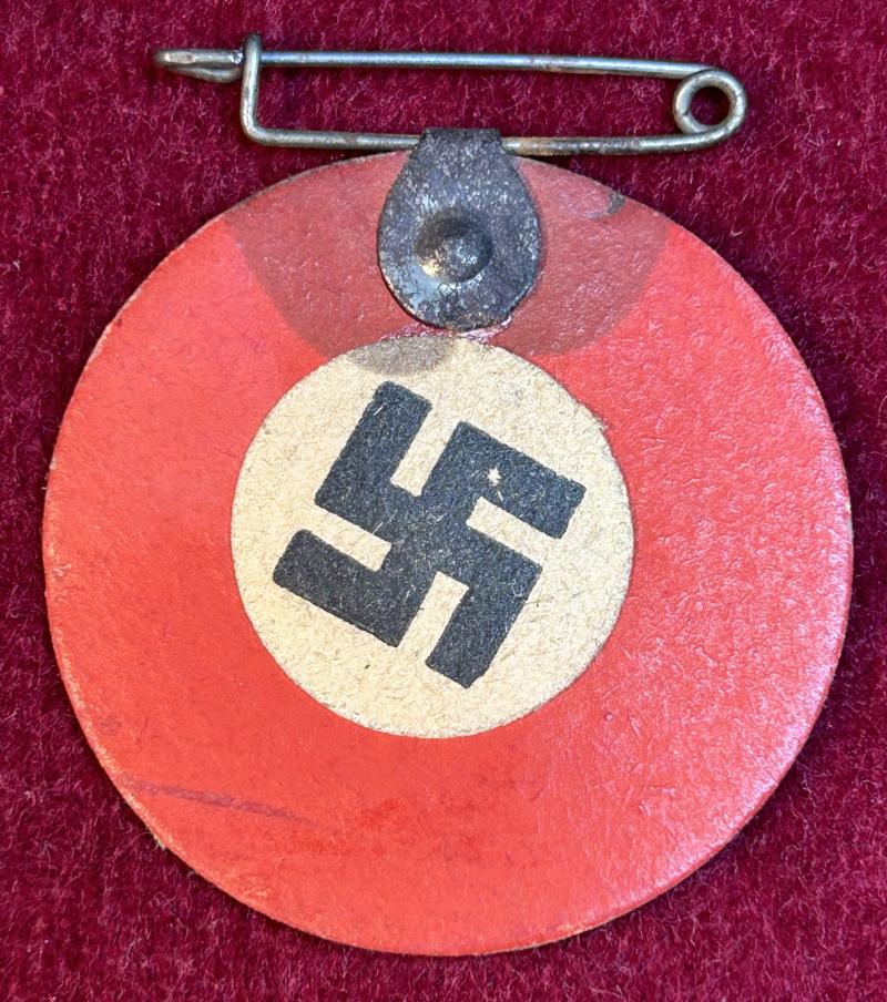 3rd Reich Patriotische Swastika Papierabzeichen