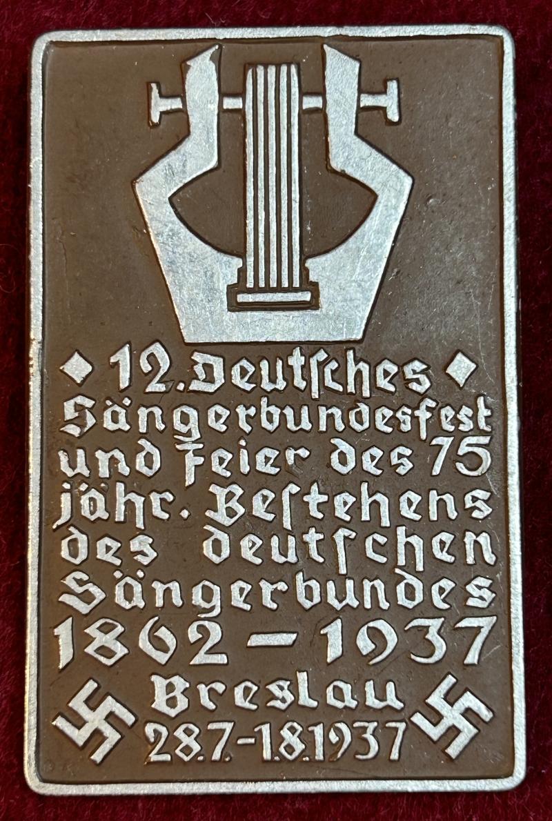 3rd Reich Sängerbundesfest 75. Jähr Breslau