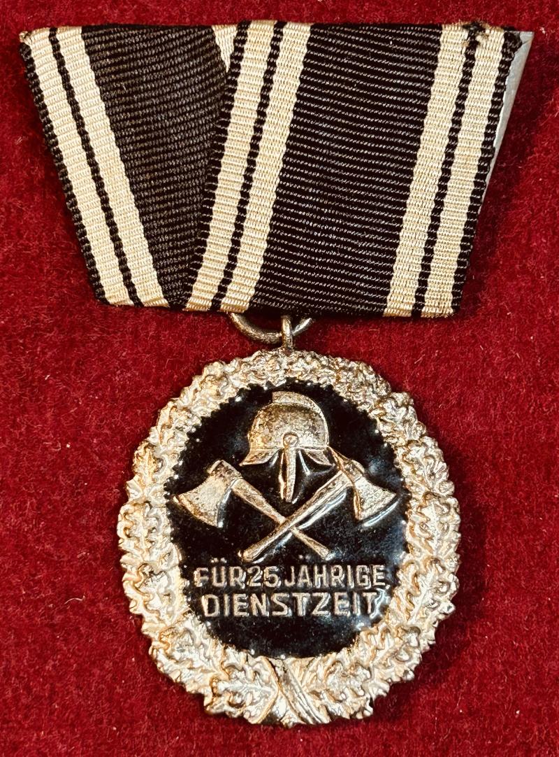 Deutsche Reich Medaille Feuerwehr für 25 Jährige Dienstzeit am Einzelspange