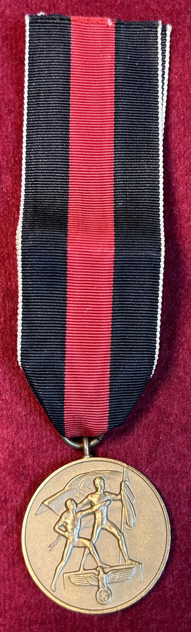3rd Reich Anschluss Sudetenland Medaille