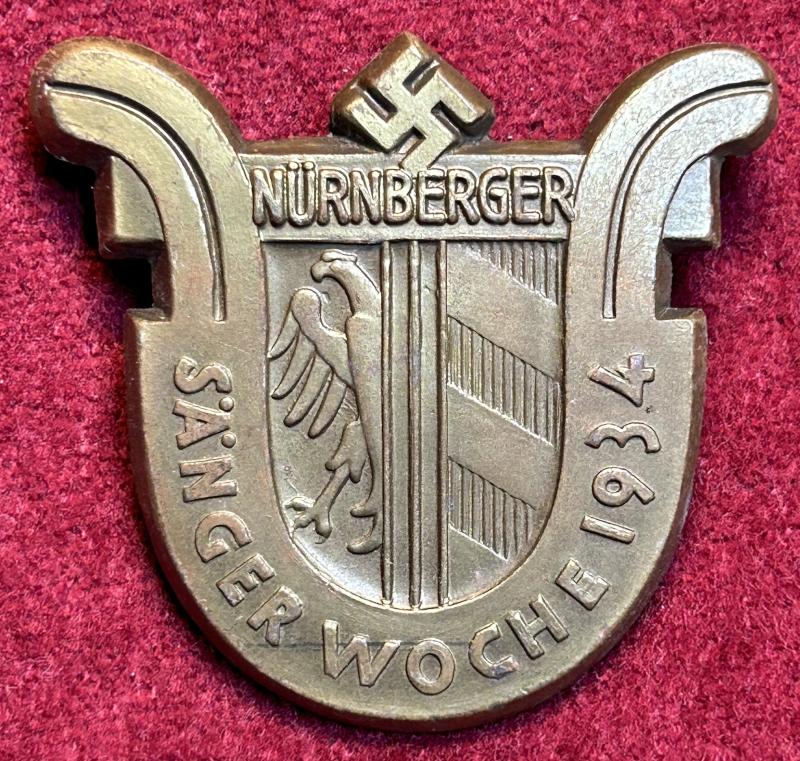 3rd Reich Nürnberger Sänger woche 1934 abzeichen