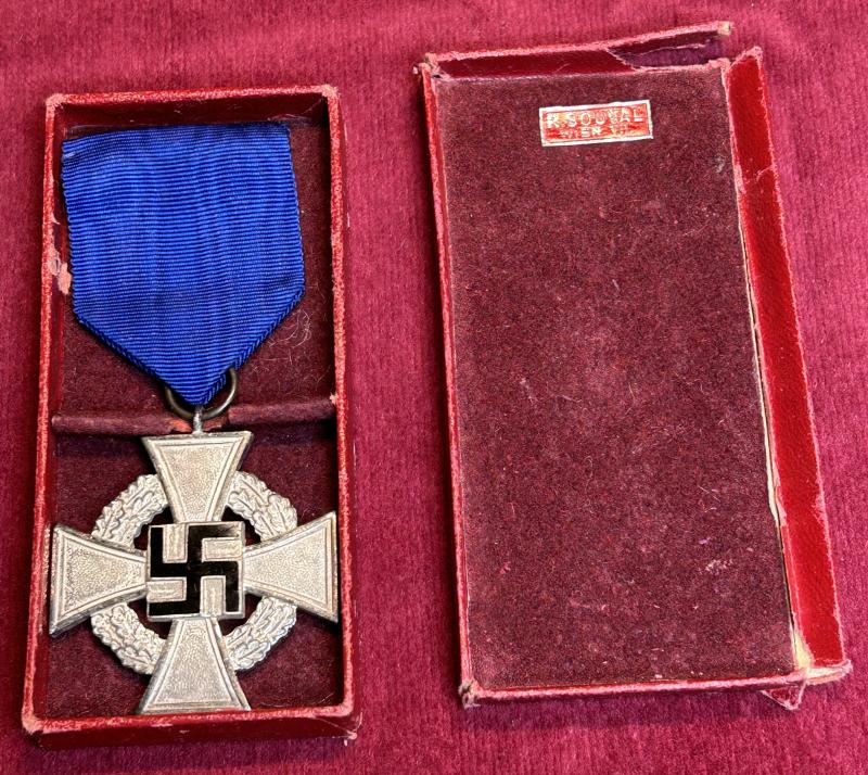 3rd Reich Treuedienst-Ehrenzeichen 2.Stufe für 25 Jahre mit Etui (Souval)