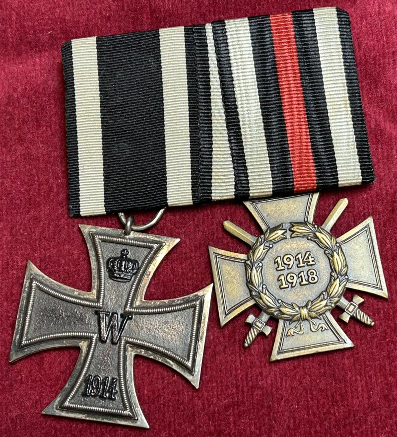 Deutsche Reich Ordensspange EK 2. Klasse & Frontkämpferkreuz