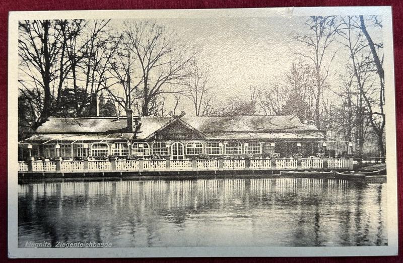 3rd Reich Postkarte Liegnitz Ziegenteichbaude