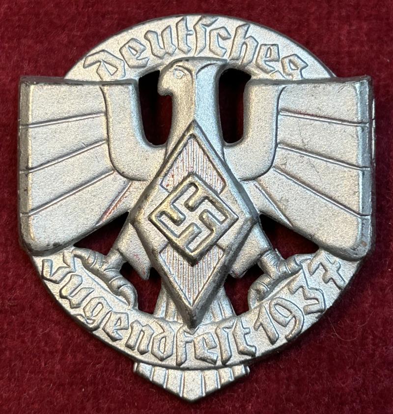 3rd Reich HJ Deutsches Jugendfest 1937 abzeichen