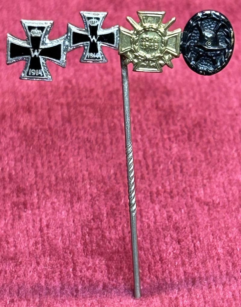 3rd Reich Miniaturspange Weltkrieg 1. Veteran mit 4 auszeichnungen