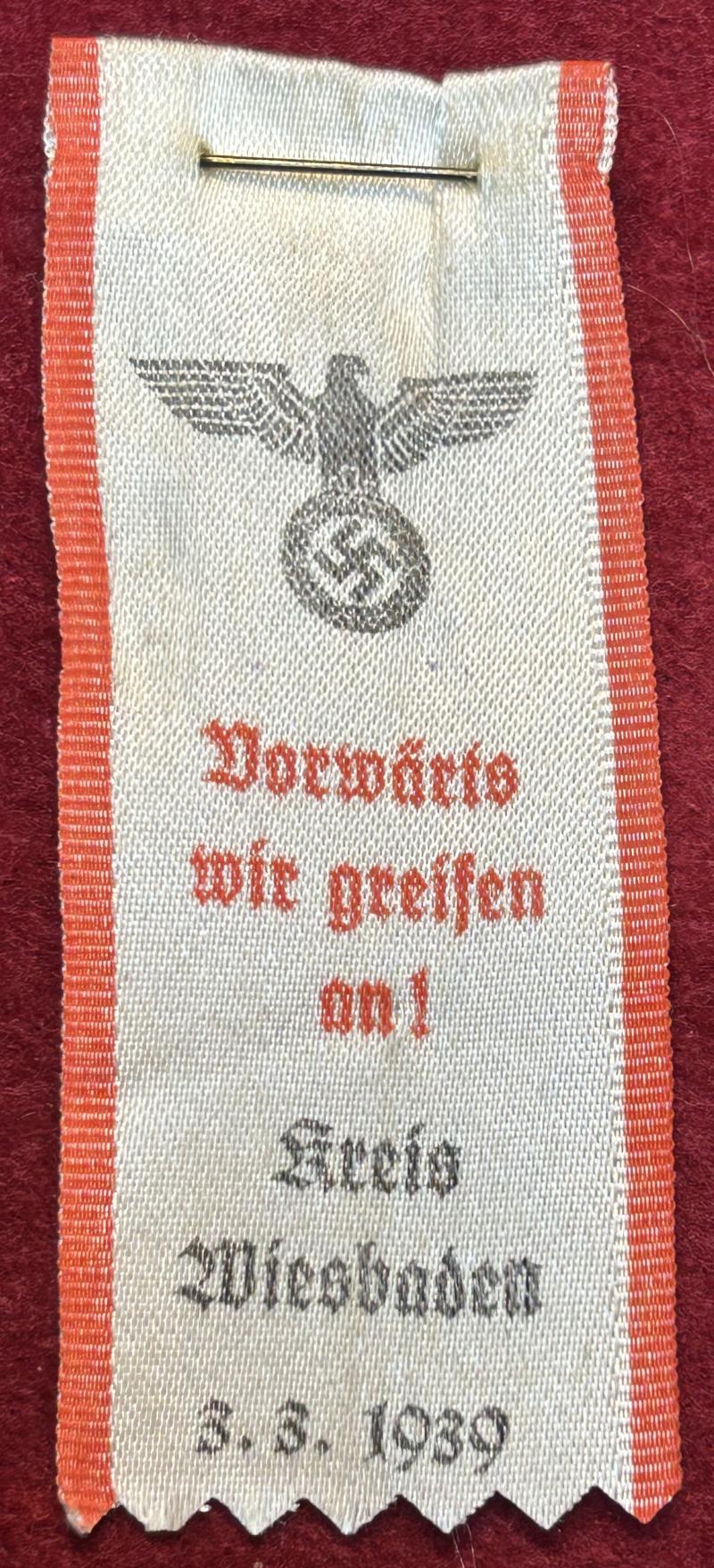 3rd Reich Vorwärts wir greifen an! Kreis Wiesbaden 1939