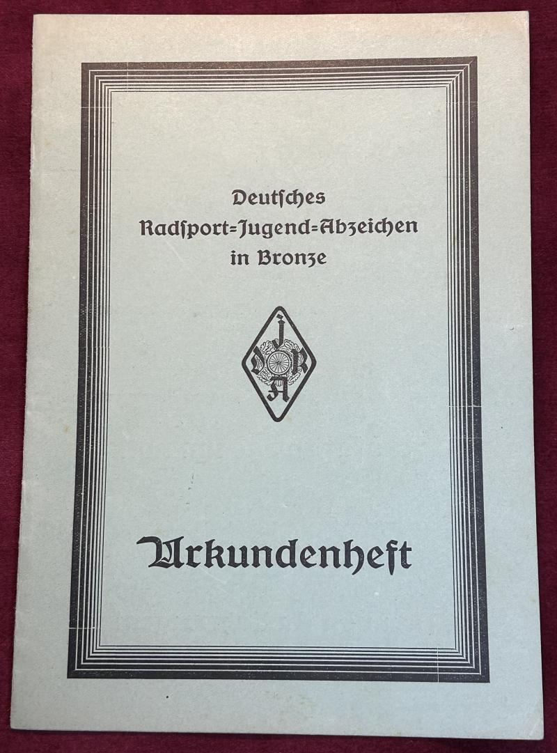 3rd Reich DRJA 2. Form in Bronze Urkundenheft