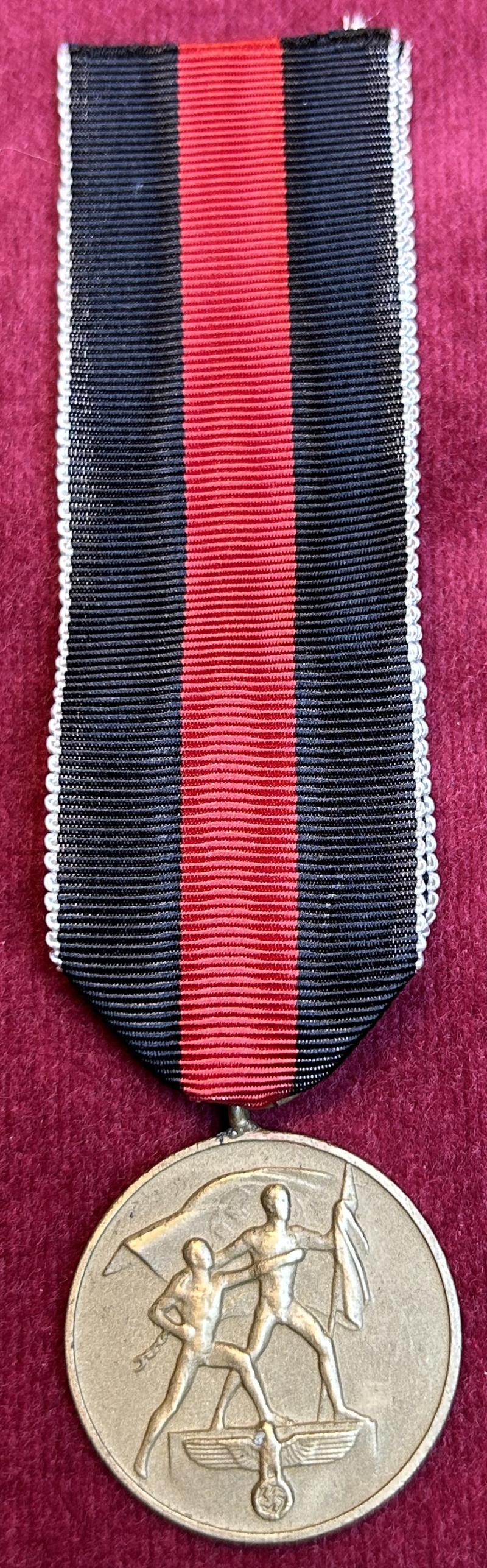 3rd Reich Anschluss Sudetenland Medaille